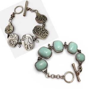 Lucky Brand Peace & Flower Toggle Bracelet